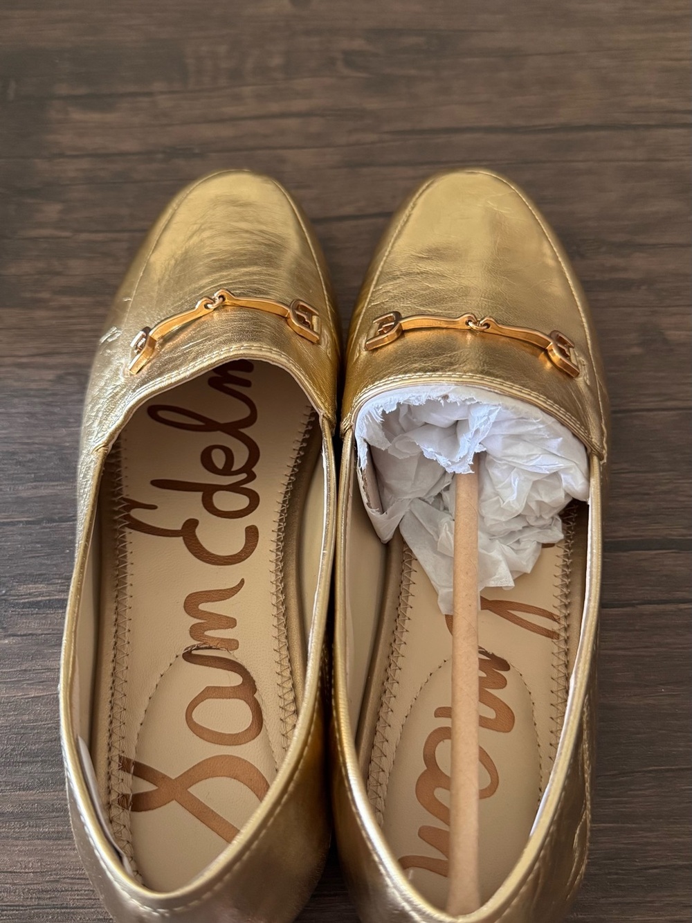 Sam Edelman Metallic Gold Bit Loafer - Picture 8 of 8
